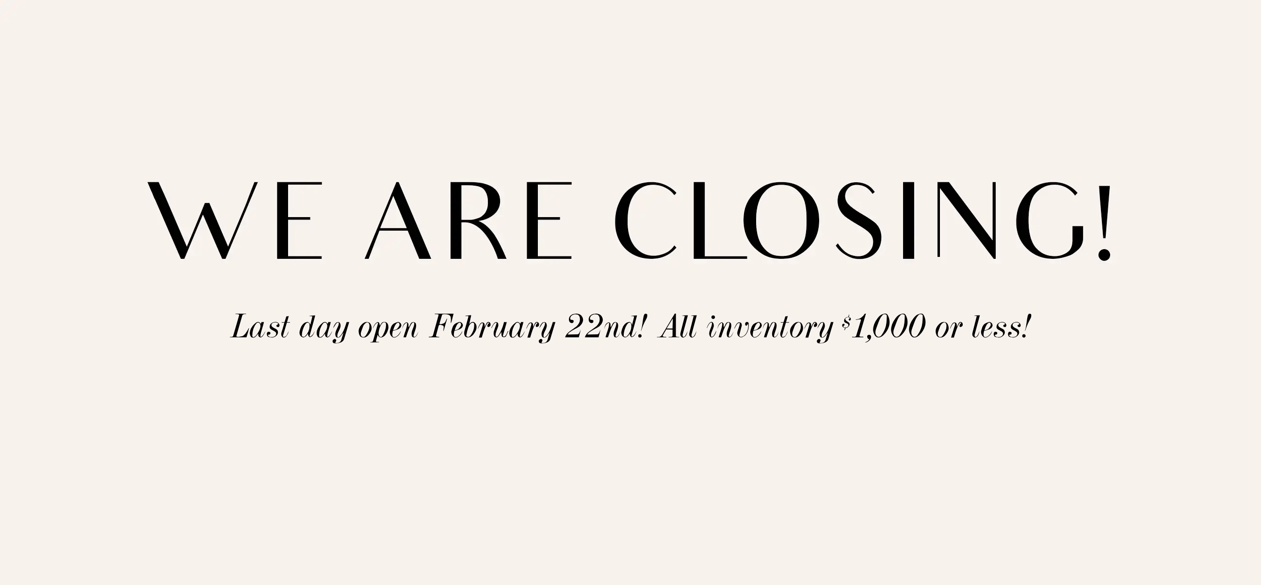 We are closing desktop banner